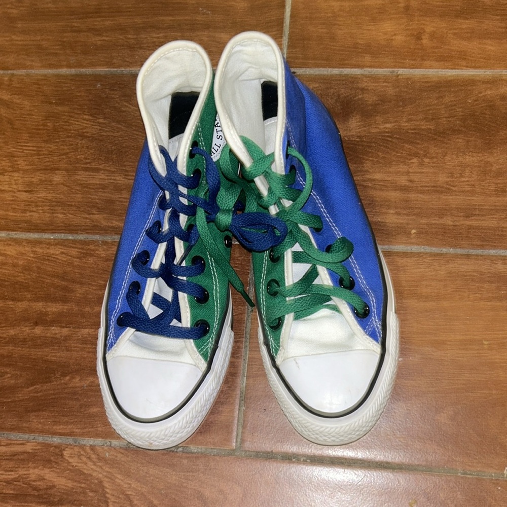 Vintage Converse All star‎ chuck Taylor 1D blue green white Comics